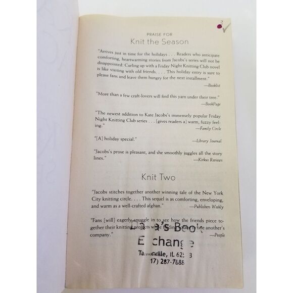 Friday Night Knitting Club 3 Book Series By Kate Jacobs Knit Two Knit The Season - Picture 8 of 9